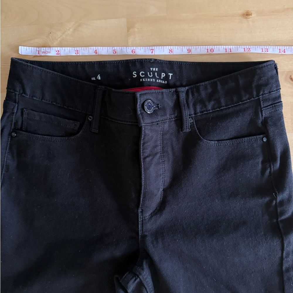 White House Black Market Sculpt Skinny Ankle Jeans Black Size 4 EUC - Picture 6 of 7